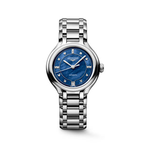 LONGINES 浪琴 PrimaLuna  新月系列珍珠母貝鑽面優雅機械女錶 34mm L81244976