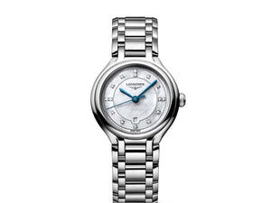 LONGINES 浪琴 PrimaLuna 新月系列真鑽珍珠母貝石英女錶 30mm L81424876