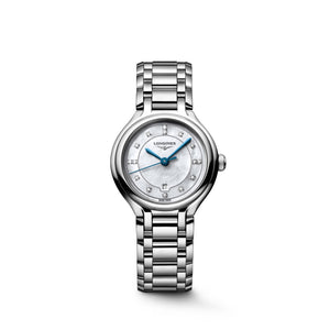LONGINES 浪琴 PrimaLuna 新月系列真鑽珍珠母貝石英女錶 30mm L81424876