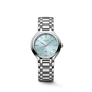 LONGINES 浪琴 PrimaLuna 新月系列真鑽石英女錶 30mm L81424976