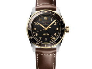 LONGINES 浪琴 Spirit Zulu Time 先行者系列世界時區18k半金腕錶 39mm L38025532 - 新萬國鐘錶