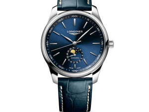 LONGINES Master 浪琴巨擘系列月相機械錶 藍面 42mm L29194920 - 新萬國鐘錶