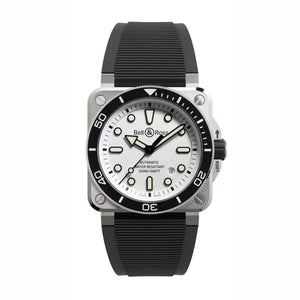 Bell & Ross 柏萊士 BR-03 Diver WHITE STEEL 300米潛水自動腕錶 42mm BR03A-D-WH-ST/SRB