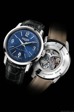 VULCAIN 窩路堅總統系列鬧鈴手上鍊-賀比漢考克聯名限量款腕錶 42mm 160151B35.BAL101