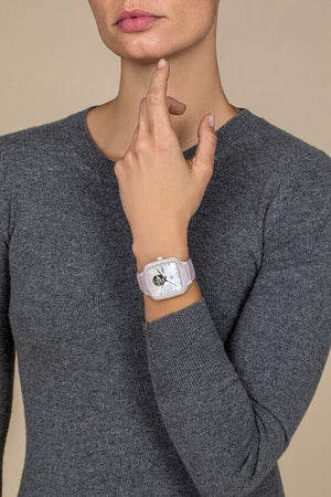 RADO TRUE SQUARE 雷達錶真我方形系列鏤空陶瓷Ash Barty合作款腕錶 38mm R27123905