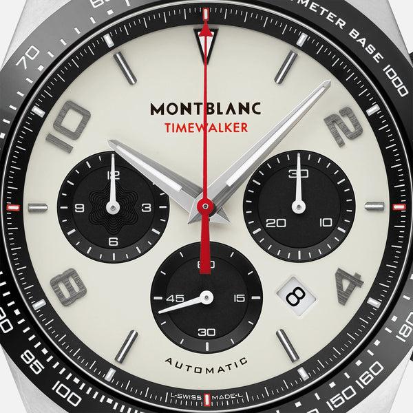MontBlanc TimeWalker 萬寶龍時光行者系列計時碼錶 熊貓面 118490