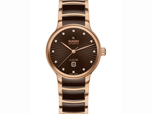 RADO 雷達錶 Centrix 晶萃系列鑲鑽PVD玫瑰金機械腕錶 30.5 mm R30019732 - 新萬國鐘錶