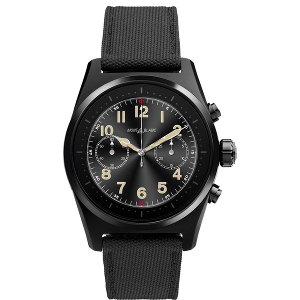MontBlanc 萬寶龍 Summit Lite 黑鋁布料智能腕錶 128409