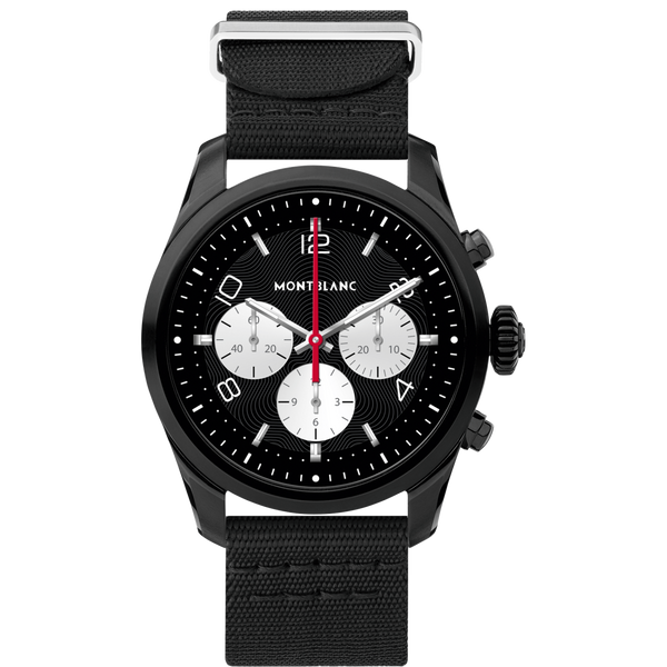 萬寶龍 Summit 2智能腕錶黑色精鋼及尼龍 119560