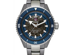 RADO 雷達錶 Captain Cook 庫克船長300米高科技陶瓷鏤空腕錶 43mm R32128202 - 新萬國鐘錶