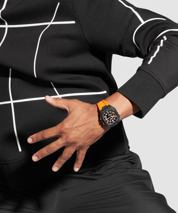 Bell & Ross 柏萊士 BR-X5 CARBON ORANGE BRX5 碳纖維鈦金屬 限量500支 41mm BRX5R-BO-TC/SRB