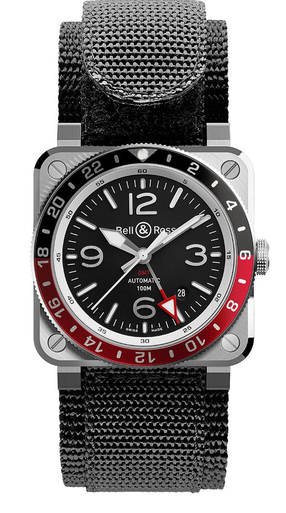 Bell & Ross 柏萊士 BR 03-93 GMT 可樂圈 BR0393-BL-ST/SCA