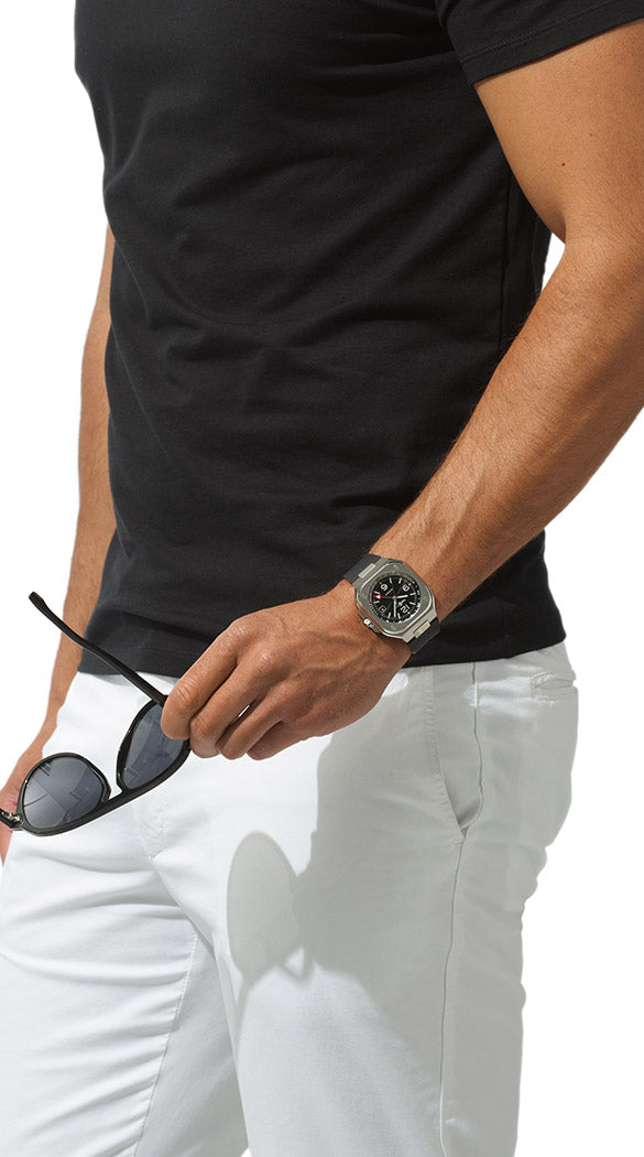 Bell & Ross 柏萊士 BR 05 GMT Rubber 兩地時區腕錶 41mm