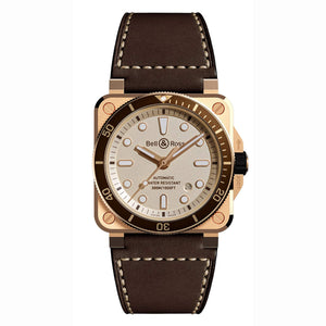 Bell & Ross 柏萊士 BR-03 DIVER WHITE BRONZE 300米潛水青銅腕錶 42mm BR0392-D-WH-BR/SCA