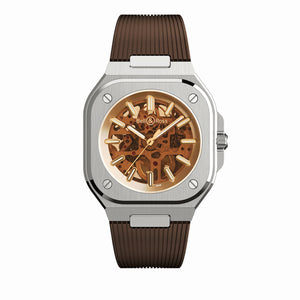 Bell & Ross 柏萊士 BR-05 SKELETON GOLDEN 鏤空金色透明錶盤機械腕錶 40mm BR05A-CH-SKST/SRB