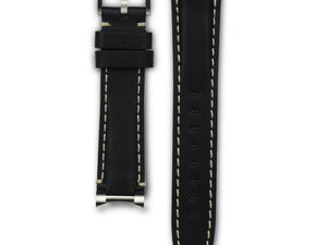 EVEREST錶帶 STEEL END LINK LEATHER STRAP 不鏽鋼錶耳節皮革錶帶 - 新萬國鐘錶