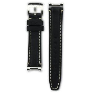 EVEREST錶帶 STEEL END LINK LEATHER STRAP 不鏽鋼錶耳節皮革錶帶
