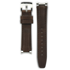 EVEREST錶帶 STEEL END LINK LEATHER STRAP 不鏽鋼錶耳節皮革錶帶