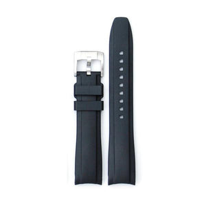 EVEREST CURVED END RUBBER STRAP FOR ROLEX DeepSea WITH TANG BUCKLE 勞力士 深海 DEEPSEA SEA-DWELLER Everest錶帶 穿扣 - 新萬國鐘錶