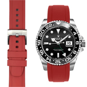 EVEREST錶帶 ROLEX GMT MASTER II 116710 116713 116718 126710 126711 膠帶穿扣