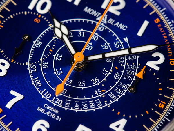 MontBlanc 萬寶龍1858系列雙秒追針計時碼錶限量款100 126006