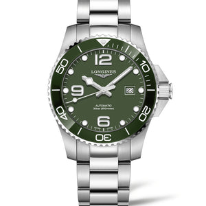 LONGINES 浪琴深海征服者系列浪鬼陶瓷潛水機械錶 43mm L37824066 綠面 - 新萬國鐘錶