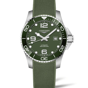 LONGINES 浪琴 HydroConquest 深海征服者系列浪鬼陶瓷潛水機械錶 43mm L37824069 綠面 - 新萬國鐘錶