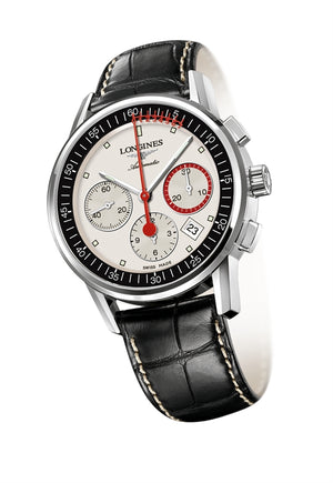 LONGINES 浪琴 Heritage 復刻系列藍鋼導柱輪計時碼錶 41mm L47544724 - 新萬國鐘錶