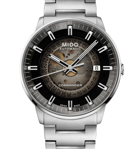MIDO Commander Gradient 美度香榭系列 煙灰漸層機械腕錶 M0214071141100