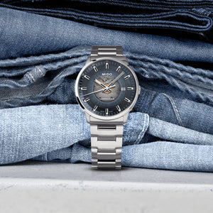 MIDO Commander Gradient 美度香榭系列 煙灰漸層機械腕錶 M0214071141101