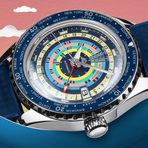 Mido Ocean Star 美度海洋之星復刻彩虹圈雙時區GMT潛水腕錶 40mm M0268291704100