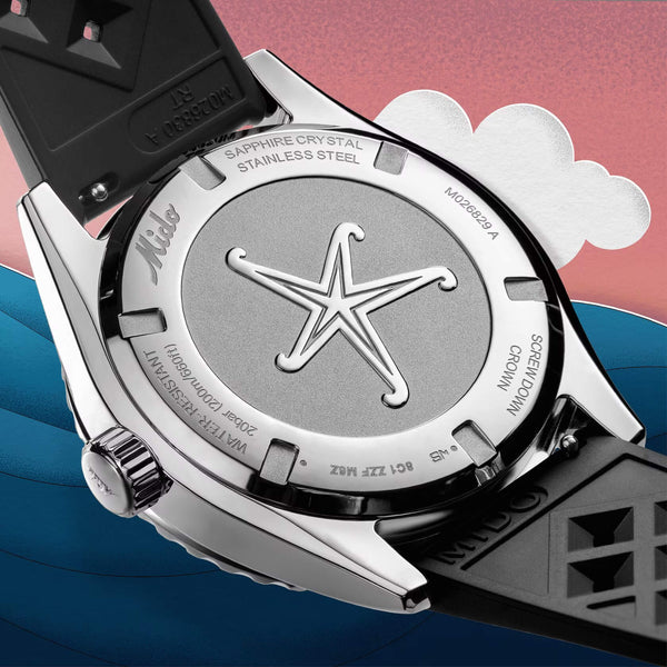 Mido Ocean Star 美度海洋之星復刻彩虹圈雙時區GMT潛水腕錶 40mm M0268291705100