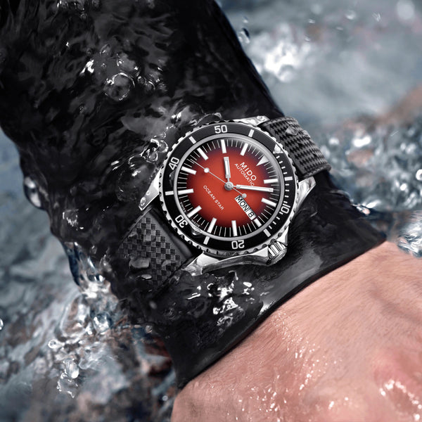 Mido 美度 Ocean Star 海洋之星復刻漸層紅潛水腕錶 M0268301742100