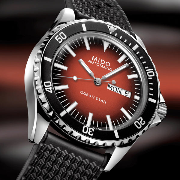 Mido 美度 Ocean Star 海洋之星復刻漸層紅潛水腕錶 M0268301742100