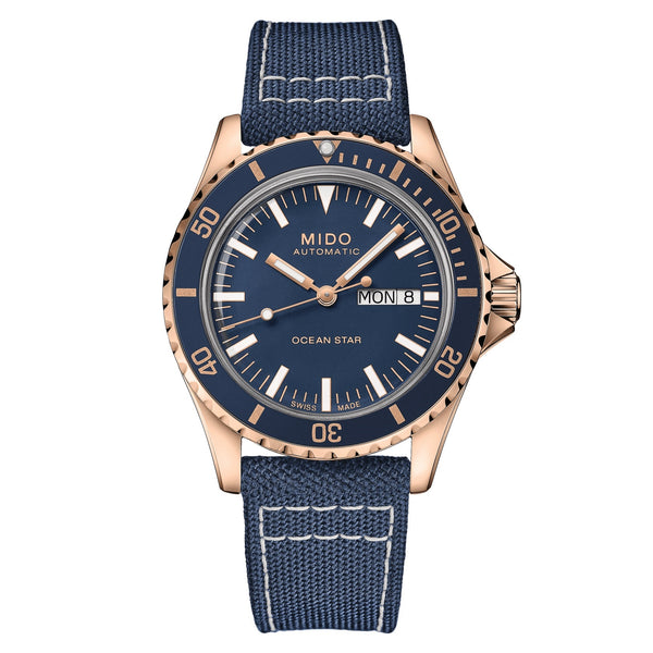 MIDO美度海洋之星TRIBUTE 75週年特別腕錶 M0268303804100 藍色玫瑰金PVD