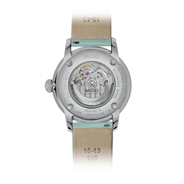 MIDO Baroncelli 美度永恆系列特別版經典漾彩女士母貝鑽面機械錶 M0372071610600