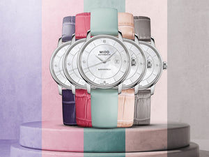 MIDO Baroncelli 美度永恆系列特別版經典漾彩女士母貝鑽面機械錶 M0372071610600 - 新萬國鐘錶