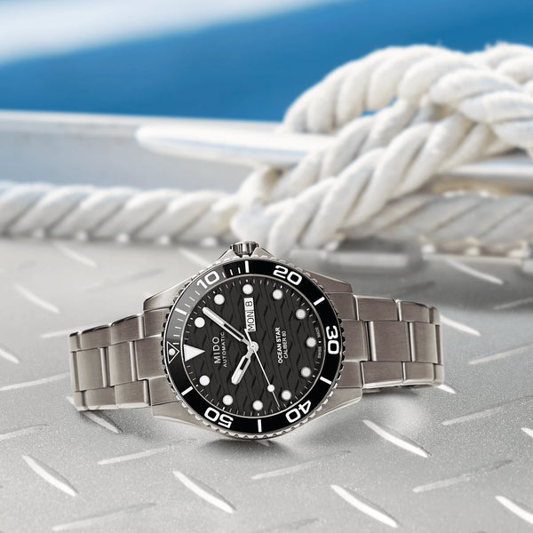 Mido Ocean Star 200C 美度海洋之星陶瓷圈200米鈦金屬潛水腕錶 M0424304405100