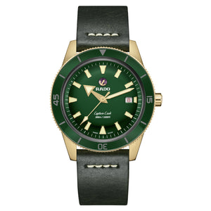 RADO 雷達錶 CAPTAIN COOK BRONZE 庫克船長青銅腕錶 綠面 42mm R32504315 - 新萬國鐘錶