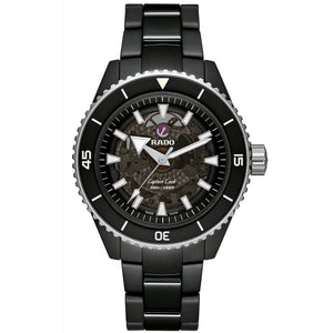 RADO 雷達錶 Captain Cook 庫克船長300米高科技陶瓷鏤空腕錶 43mm R32127152