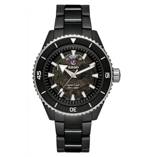 RADO 雷達錶 Captain Cook 庫克船長300米高科技陶瓷鏤空腕錶 43mm R32127152
