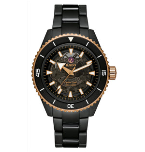 RADO 雷達錶Captain Cook 庫克船長300米高科技陶瓷鏤空腕錶 43mm R32127162