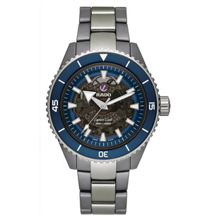 RADO 雷達錶 Captain Cook 庫克船長300米高科技陶瓷鏤空腕錶 43mm R32128202