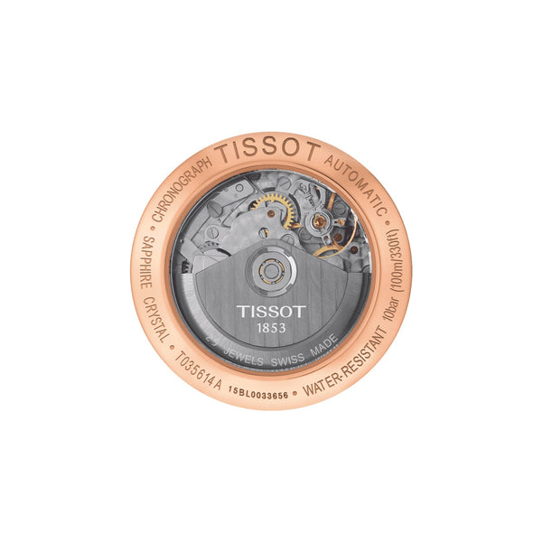 TISSOT 天梭 Couturier 建構師系列三眼計時機械腕錶 43mm T0356143605101