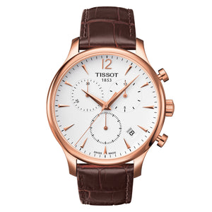 TISSOT 天梭 Tradition 系列計時PVD玫瑰金石英錶 T0636173603700 - 新萬國鐘錶