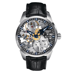 TISSOT 天梭 T-Complication 鏤空手上鏈機械腕錶 43mm T0704051641100