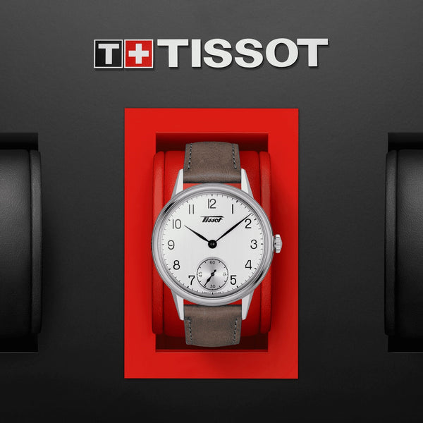 TISSOT 天梭 Heritage 傳承系列1943年復刻經典小秒針手上鏈機械錶 T1194051603701