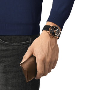 TISSOT SEASTAR 1000 天梭海星系列黑金款300米潛水錶 T1204073705101