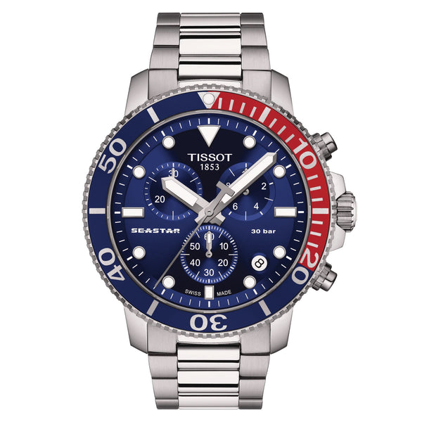 TISSOT SEASTAR 1000 天梭海星系列計時300米潛水錶 T1204171104103