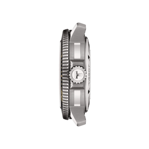 TISSOT SEASTAR 2000 天梭海星系列600米潛水機械錶黑面金色PVD刻度 46mm T1206071744101